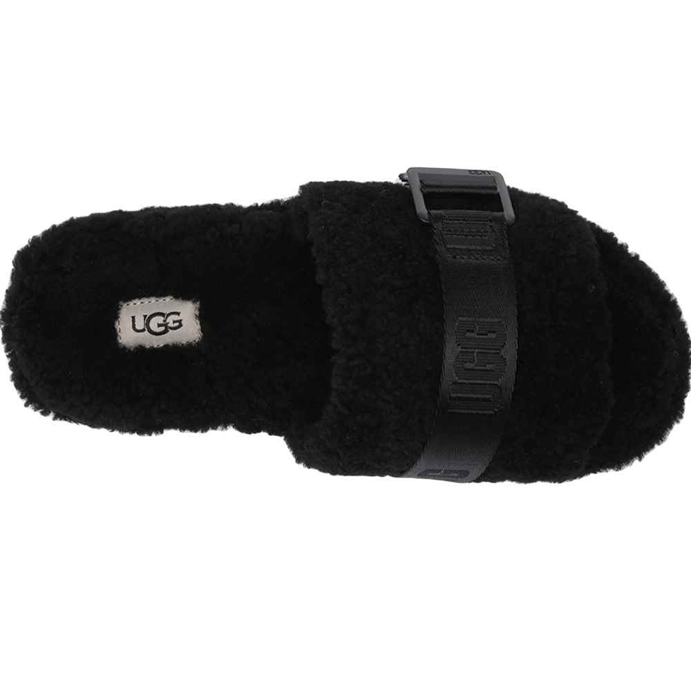 UGG Women’s Fluffita Slipper Sandals, Black - Picture 4 of 10